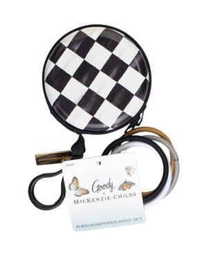Goody x MacKenzie-Childs Plasticrse Charm 15 Elastics Courtly Check Black White